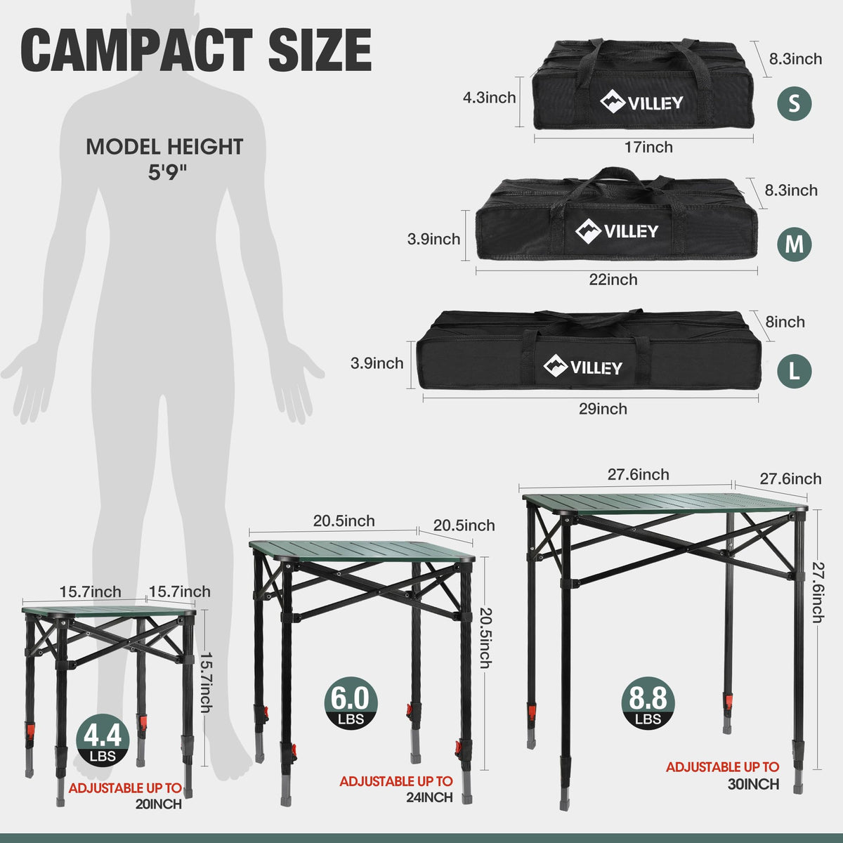 Folding Camping Aluminum Table N7359