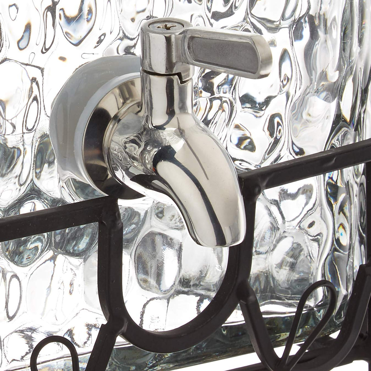 2.5 Gallon Glass Beverage Dispenser with Stainless Steel Spigot F72115