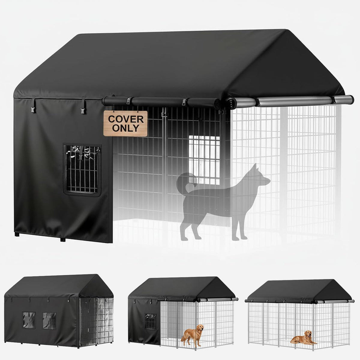 8x4x6ft Waterproof Dog Kennel Cover X476