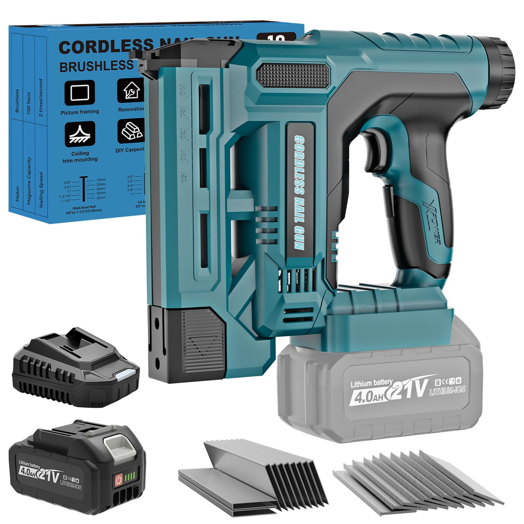 18 Gauge 2 in 1 Cordless Brad Nailer & Staple Gun N484262