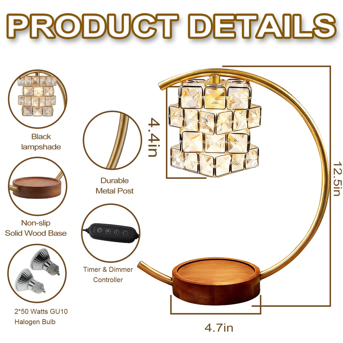 Candle Warmer Lamp with Timer Dimmable Wax Warmer G6479