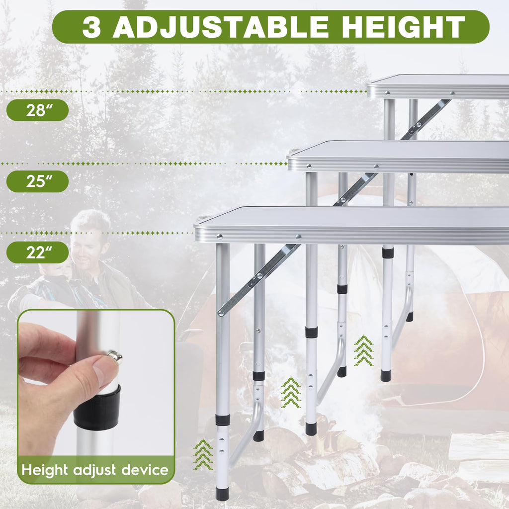Folding Camping Table with Storage Organizer W239