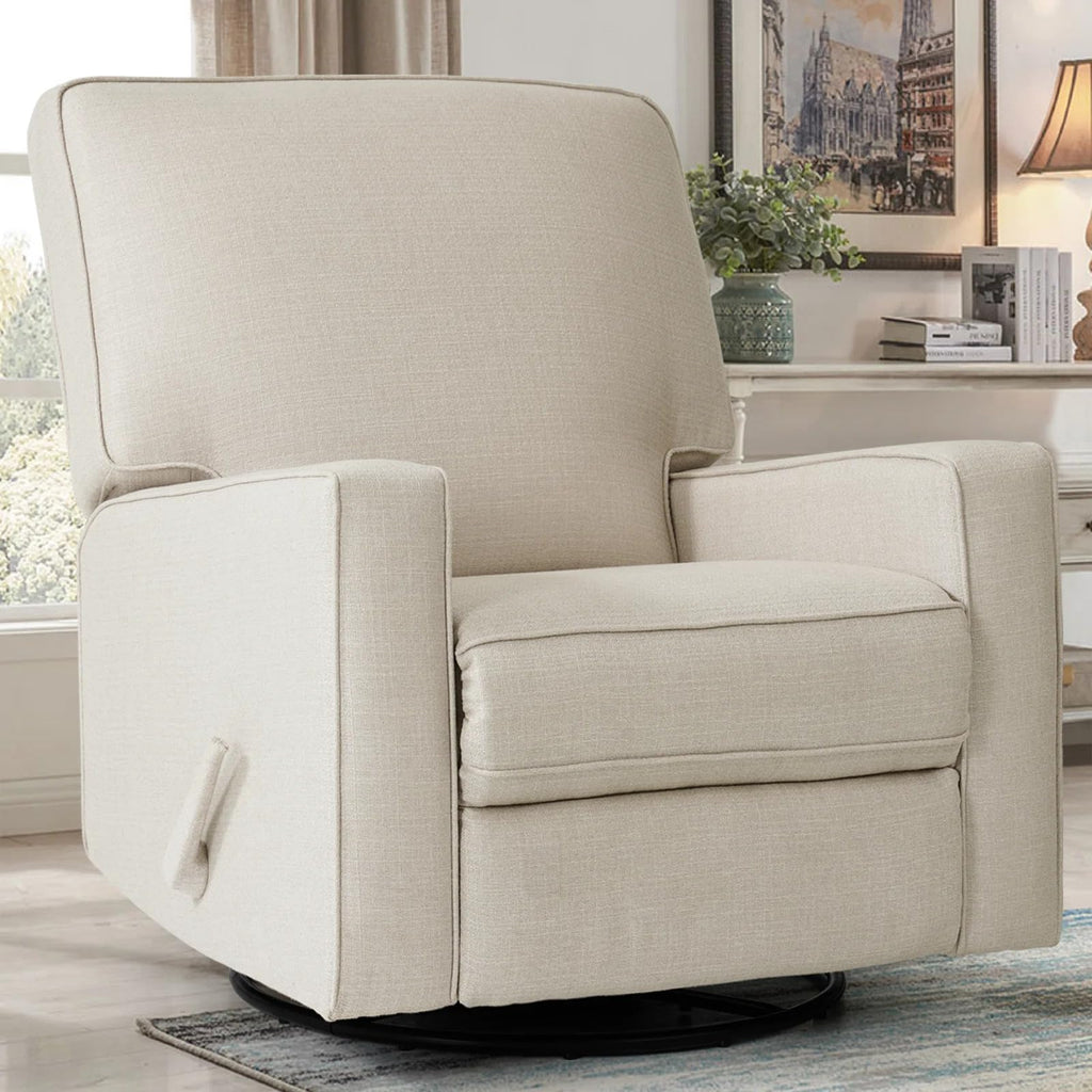 Beige Swivel Rocker Recliner Chair T929