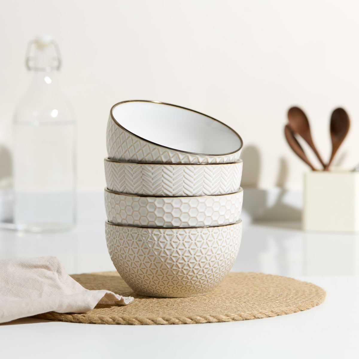 Ceramic Soup Bowls Set of 4, 26 oz P3707