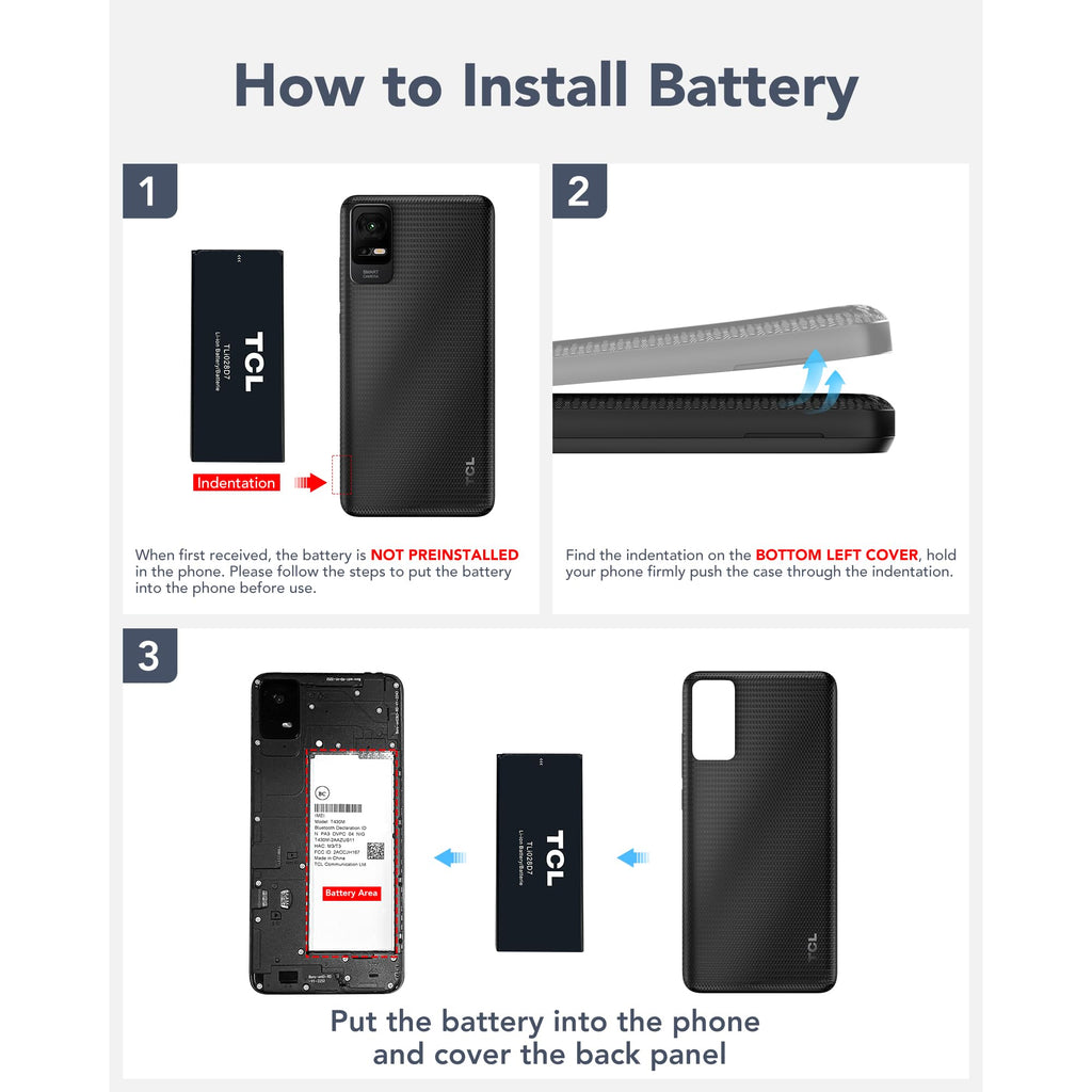 Unlocked Smartphone with 6.0" HD+ Display, 3+32GB, 3000mAh Battery, Android 13, Space Black M638373