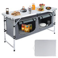 Folding Camping Table with Storage Organizer W239