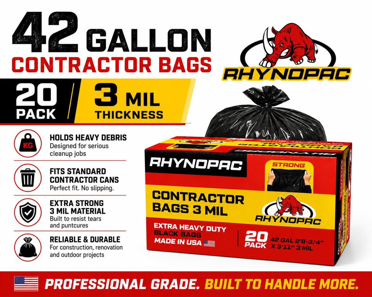 42 Gallon 3 Mil Contractor Trash Bag B11099