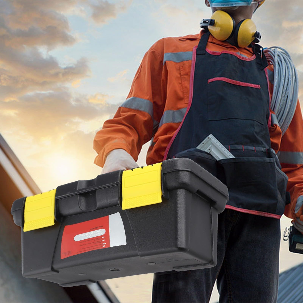 10 Inch Plastic Toolbox with 2 Layer Organization F739393