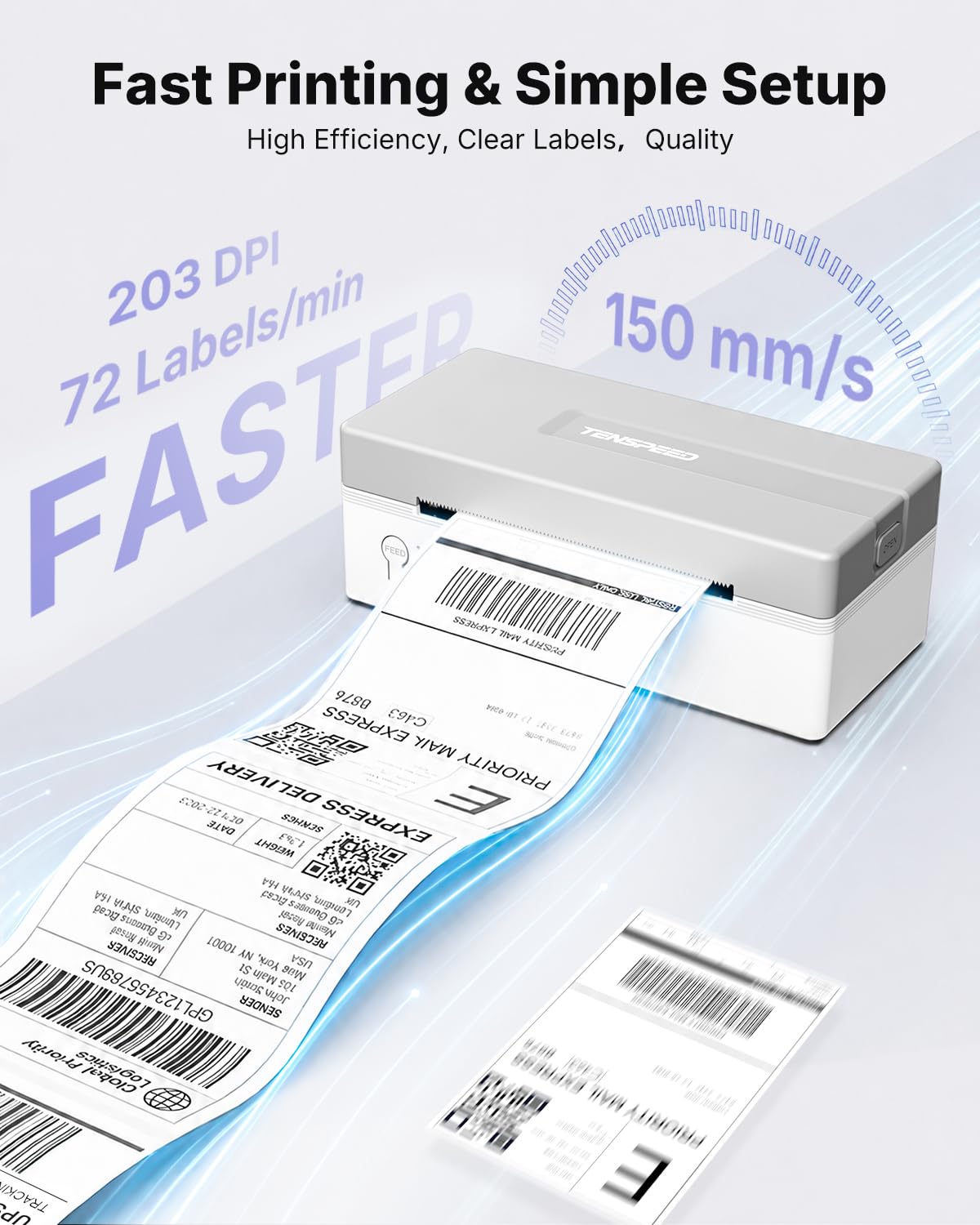 Bluetooth Thermal Shipping Label Printer Z41148