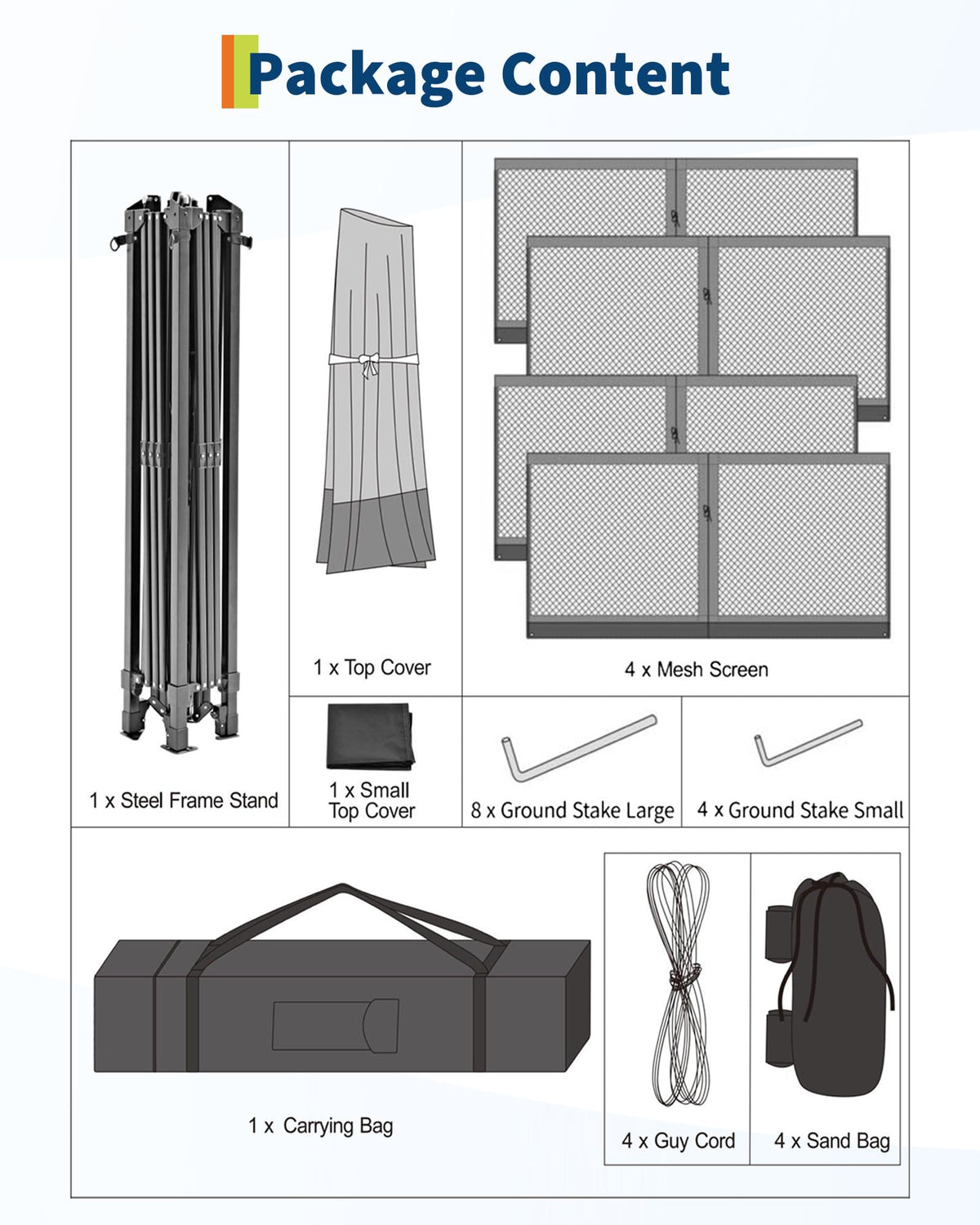 13x13FT Pop Up Gazebo with Mosquito Netting, Grey A858