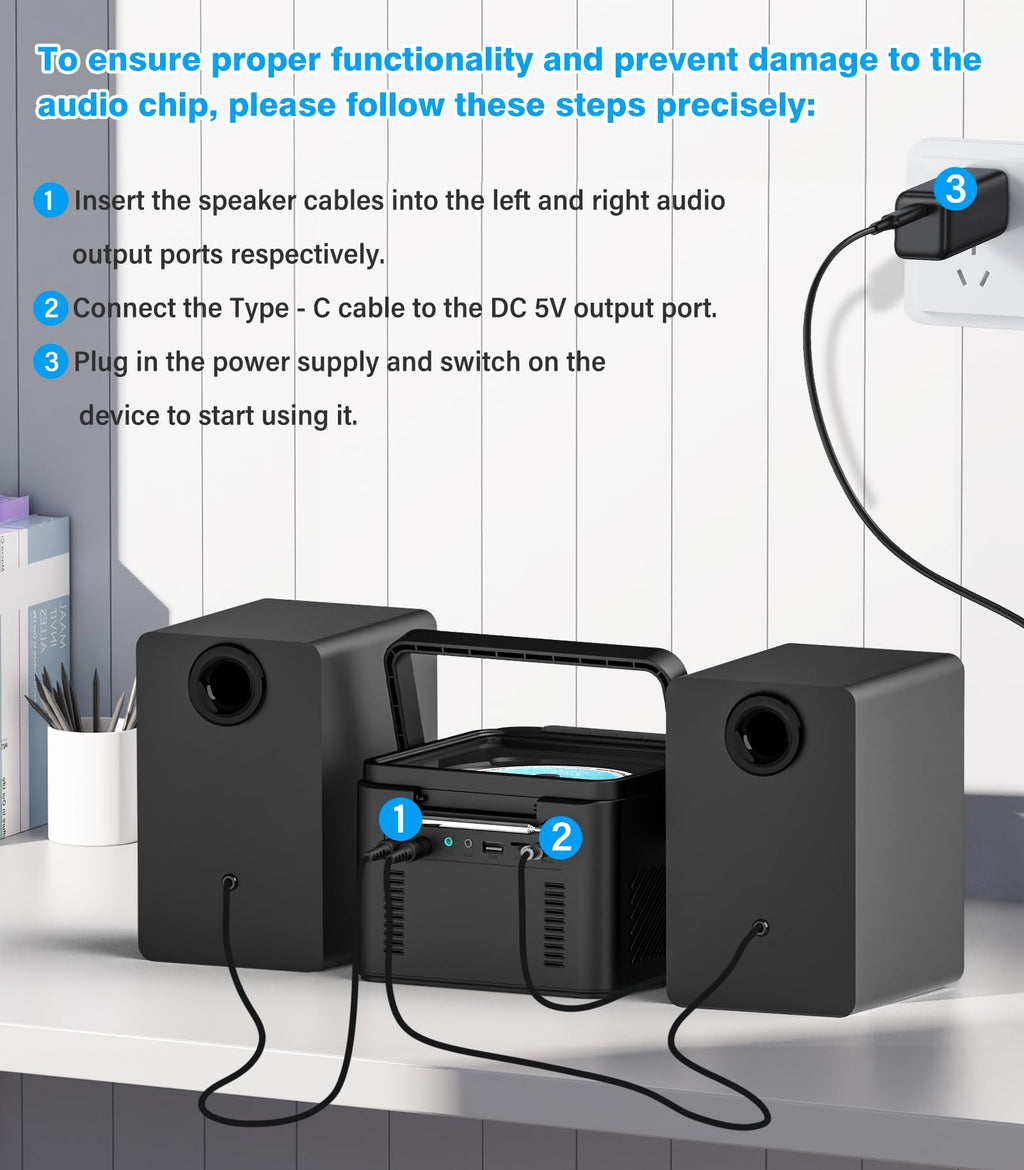 Home Stereo System with CD and Cassette Player T487