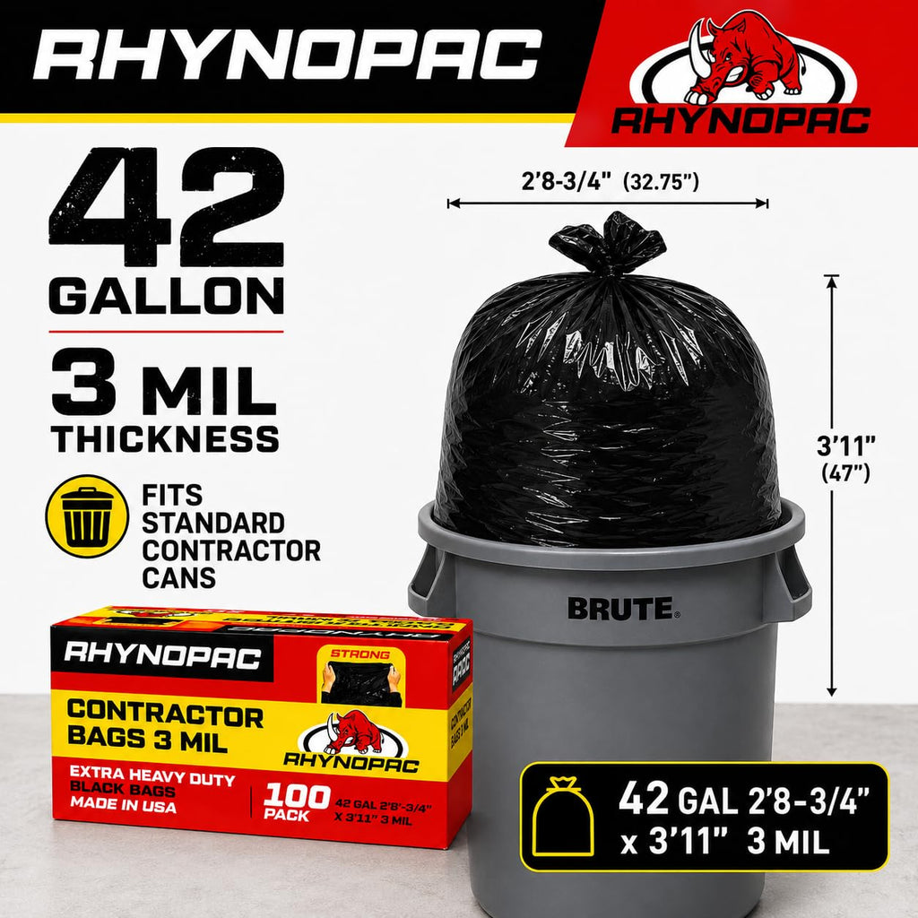 42 Gallon 3 Mil Contractor Trash Bag B11099
