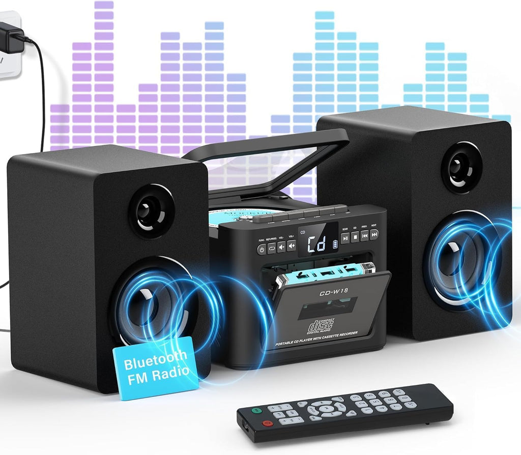 Home Stereo System with CD and Cassette Player T487