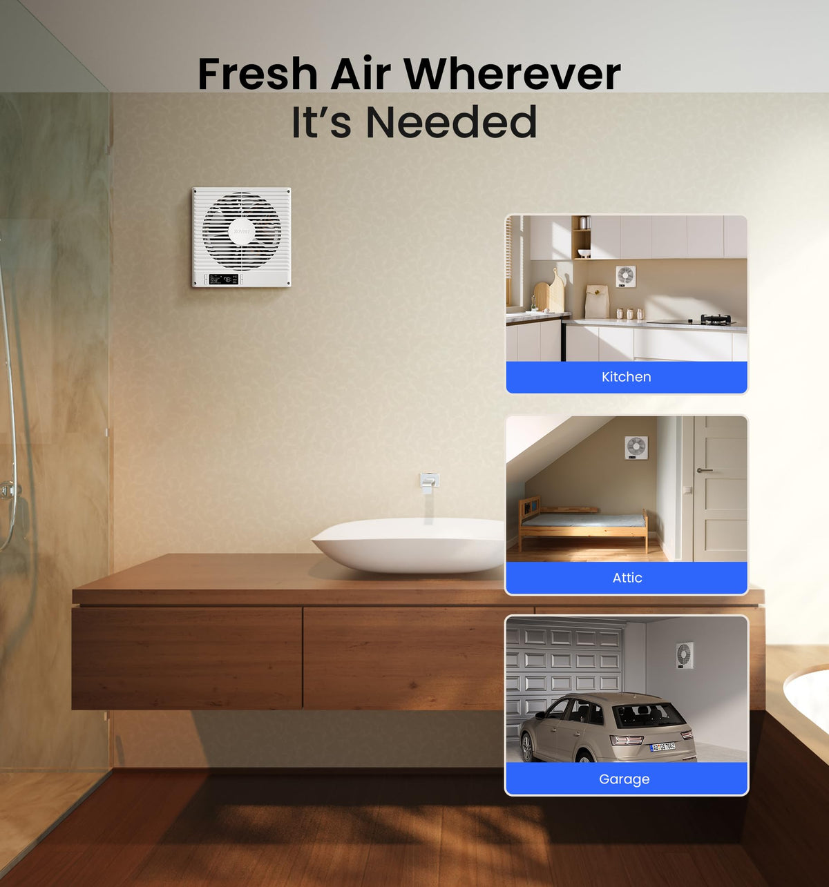 8" Room to Room Ventilation Fan with Remote X776