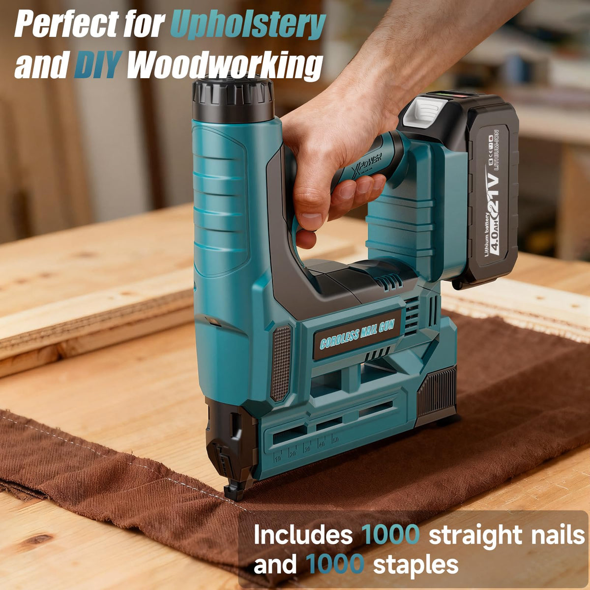 18 Gauge 2 in 1 Cordless Brad Nailer & Staple Gun N484262