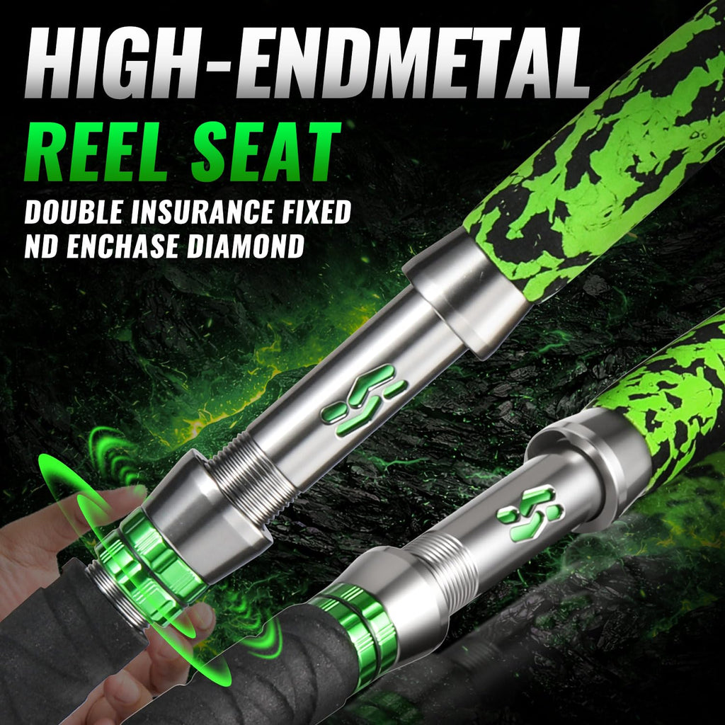 Carbon Fishing Rod with Solid Tip D424