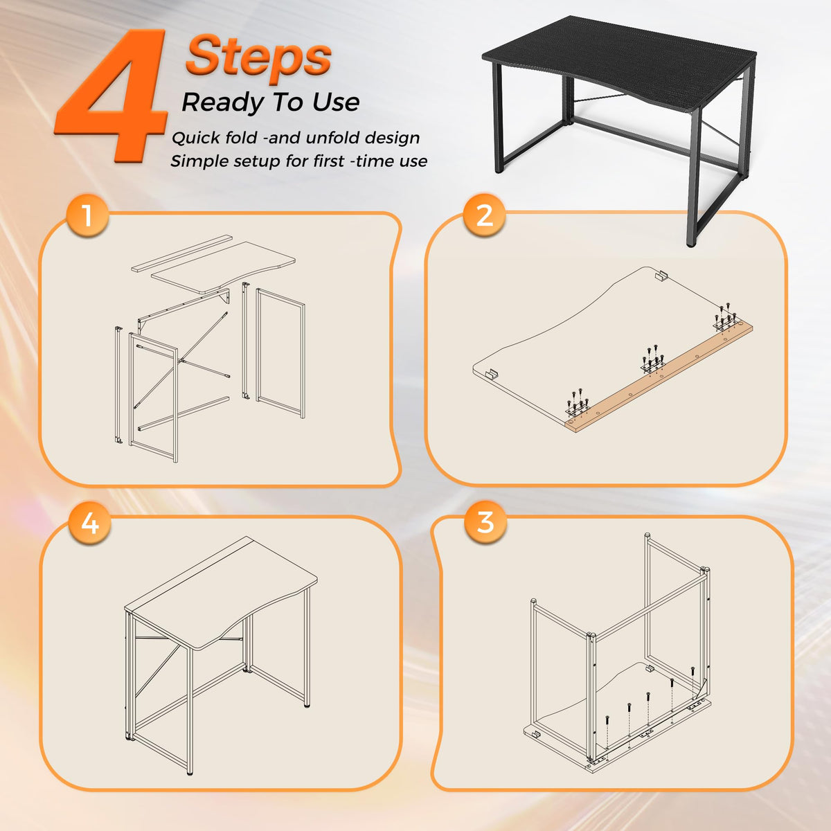 Folding Desk 31.5 Inch M795576