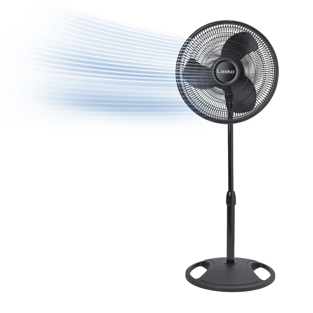 Oscillating Standing Pedestal Fan 16" Black H38622