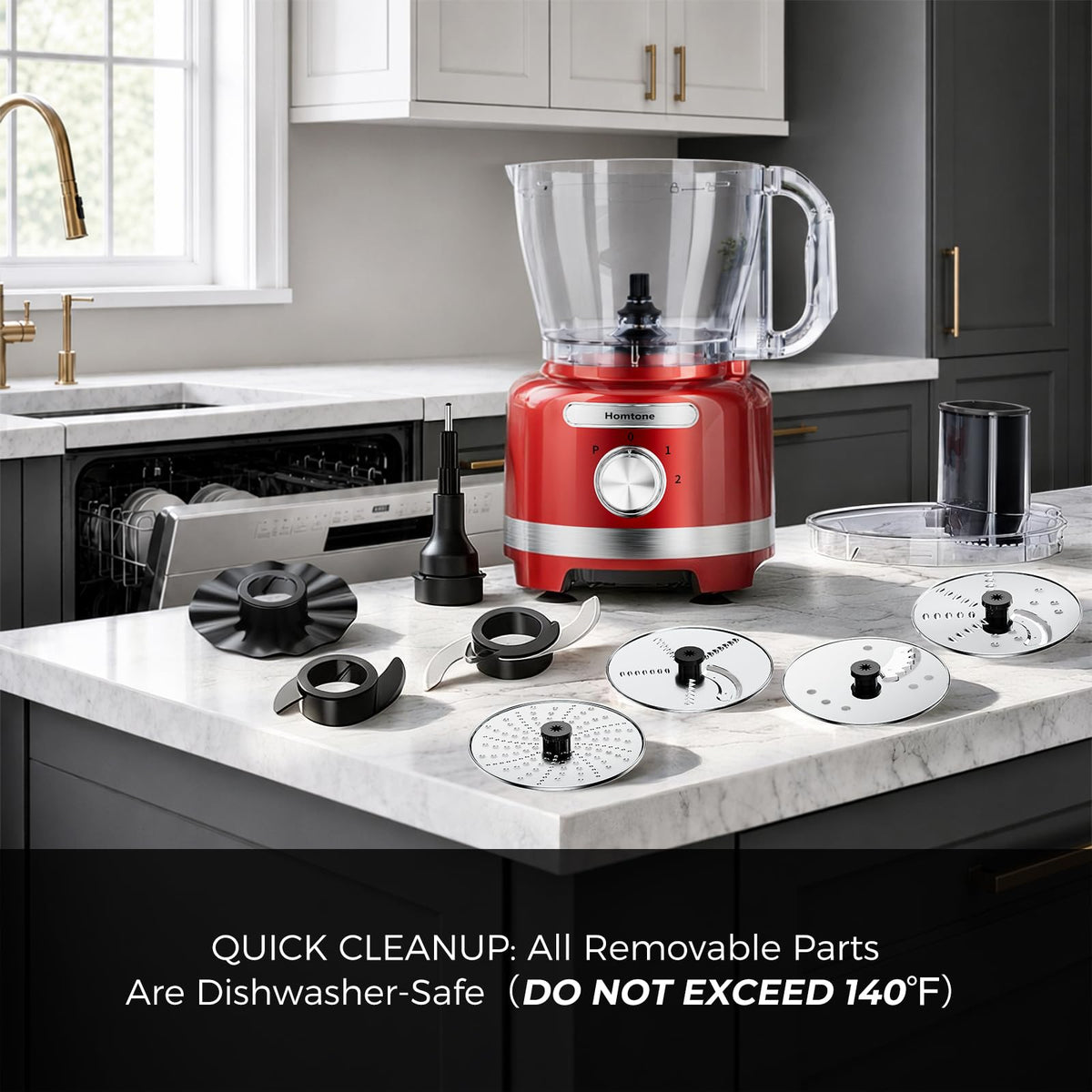 16 Cup Red Food Processor B1817