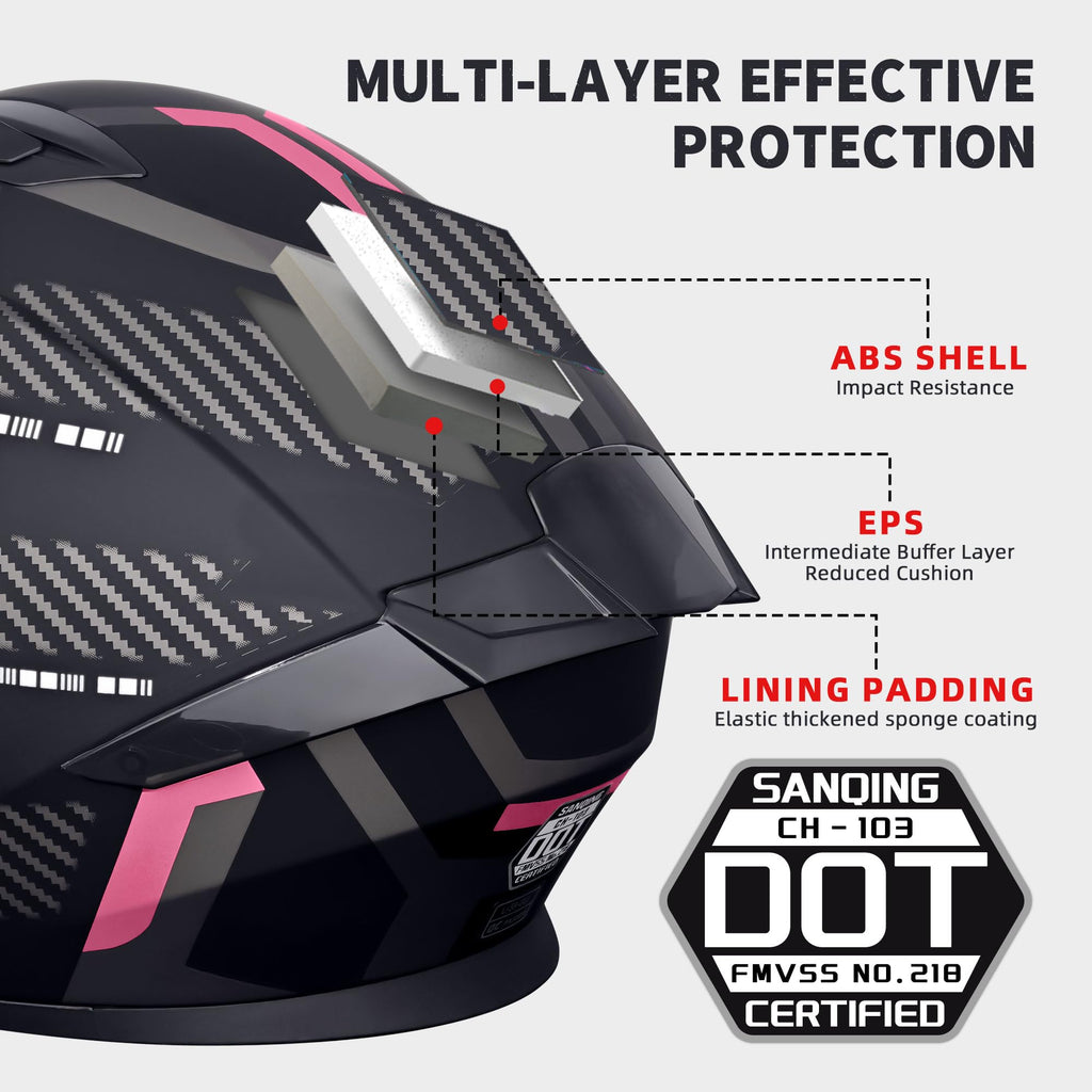 Modular Flip-Up Full Face Motorcycle Helmet L719