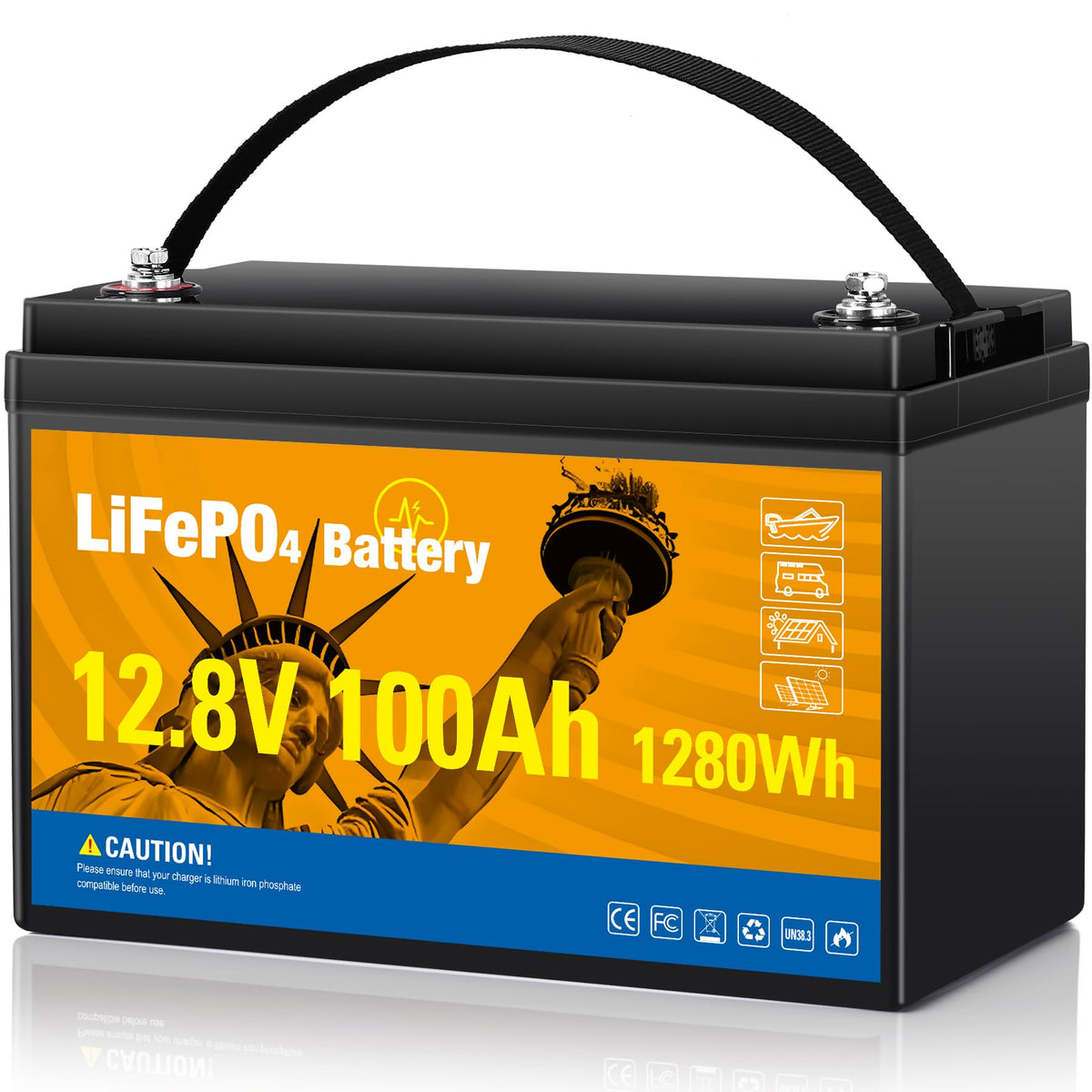 12.8V 100Ah LiFePO4 Lithium Battery H87221