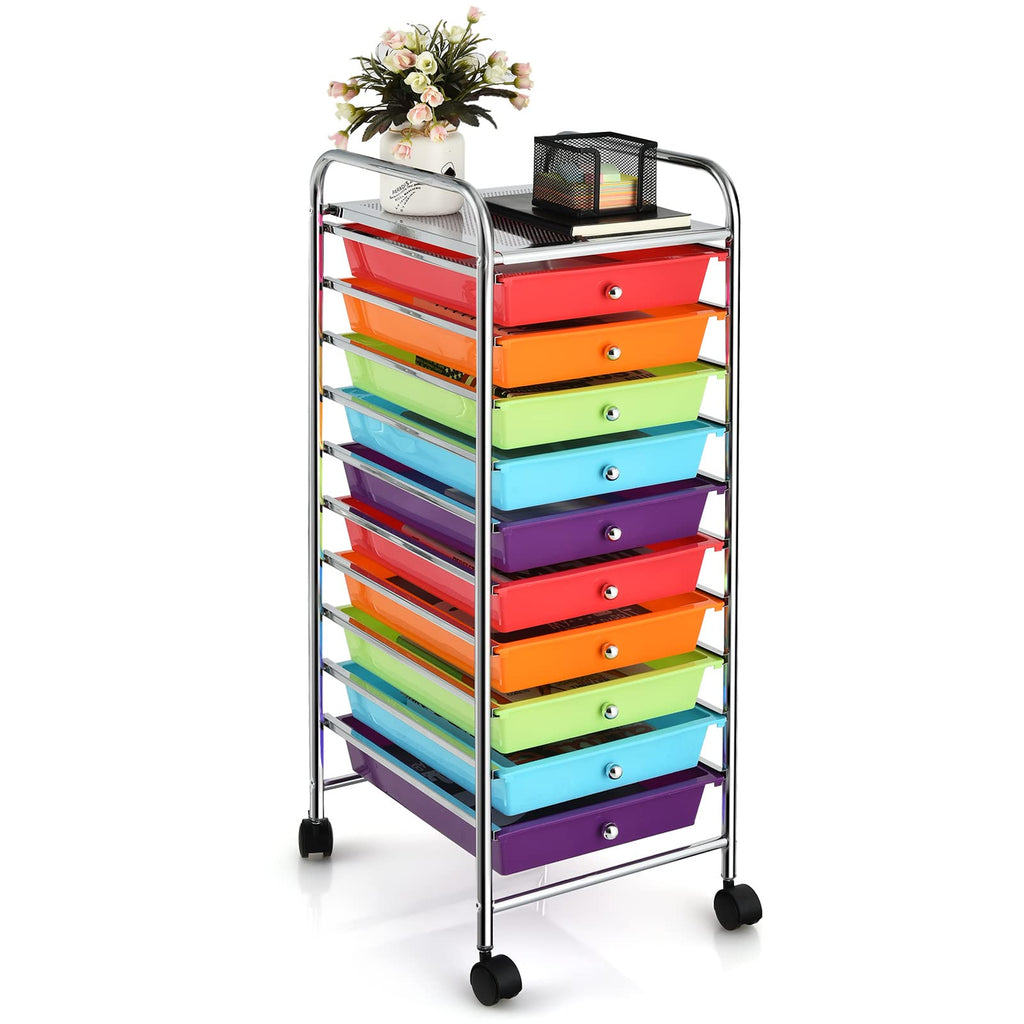 10 Drawer Rolling Storage Cart C708007