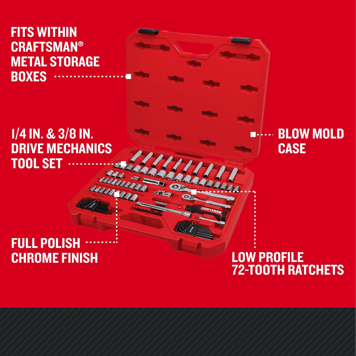 83 Piece Mechanics Tool and Socket Set X1978