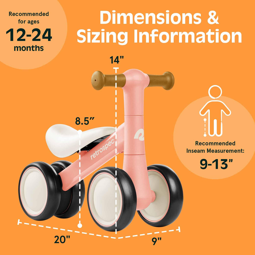 Baby Walker Balance Bike with 4 Wheels S742