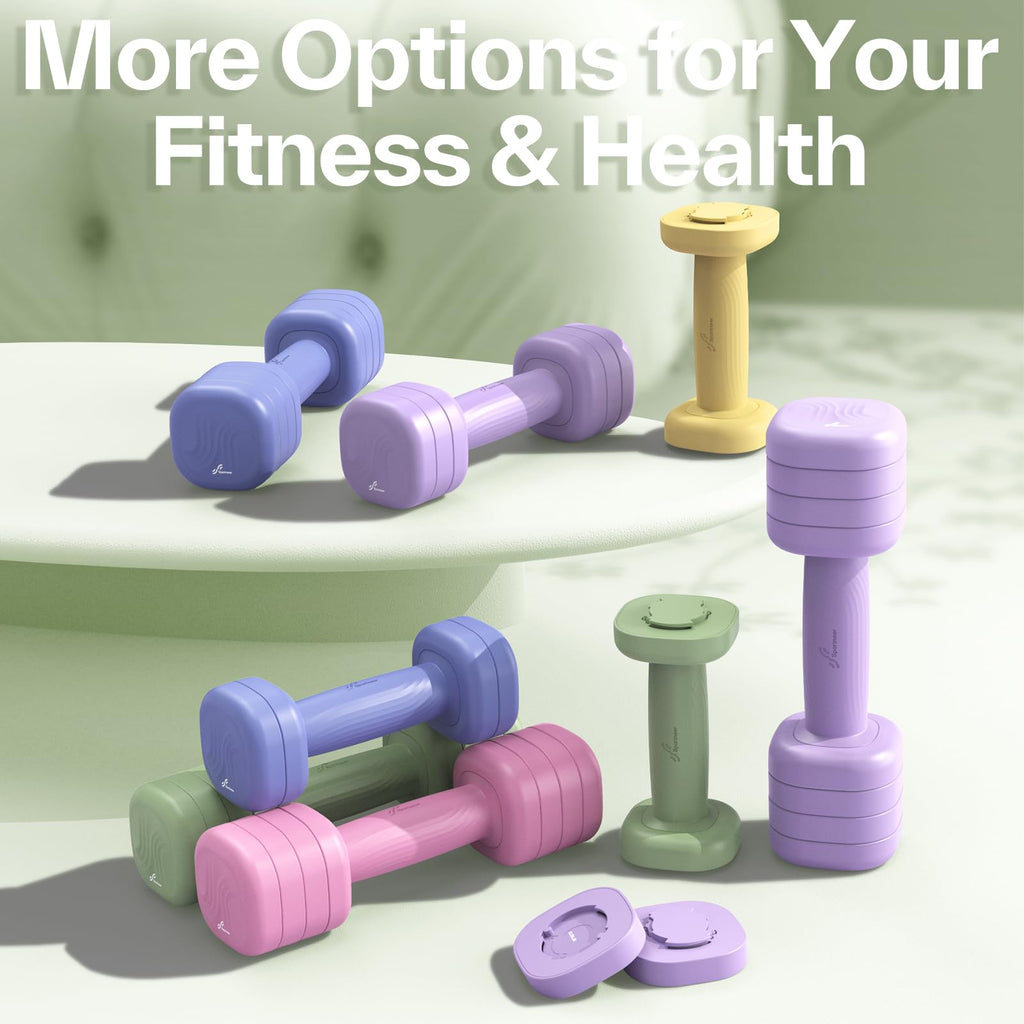 Adjustable Dumbbell Set of 2, 4 in 1 Free Weights with Soft Rubber Handle U165307