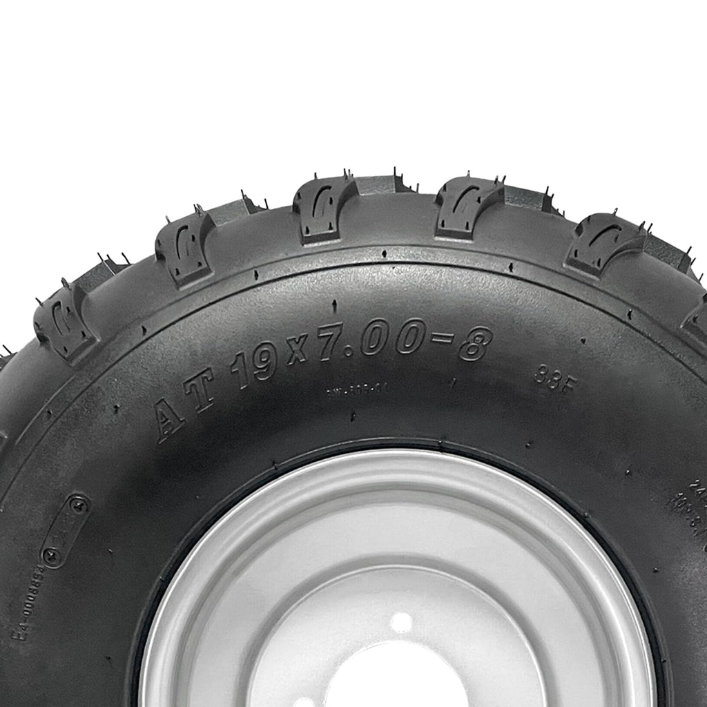 19x7-8 8 Inch All Terrain Tubeless Tire Wheel Assembly 4 Pack E699