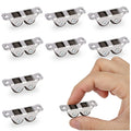 0.5" Dual-Wheel Mini Caster Wheels, 8-Pack D146