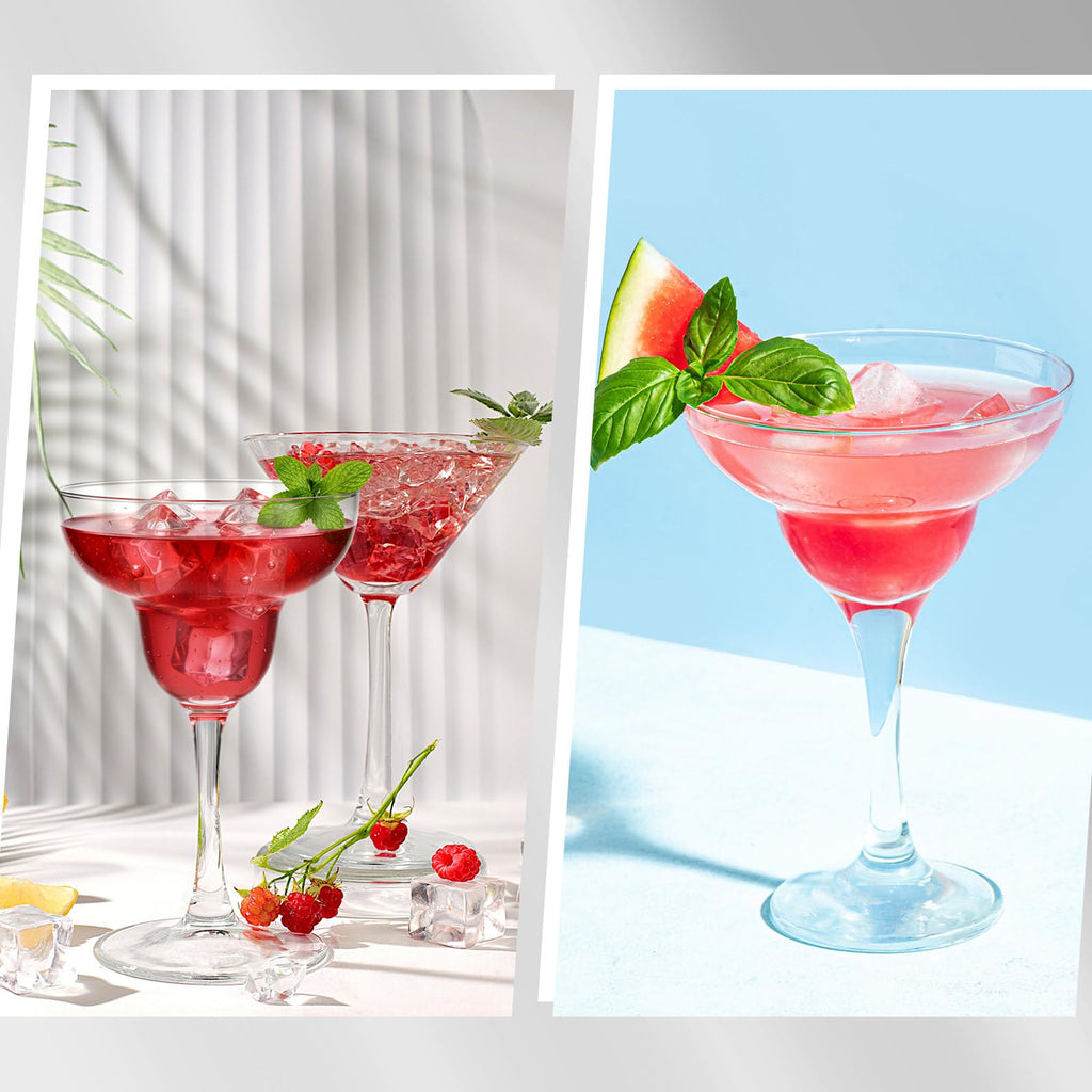 6 Set Cocktail Glasses Mixed Drinkware M6960