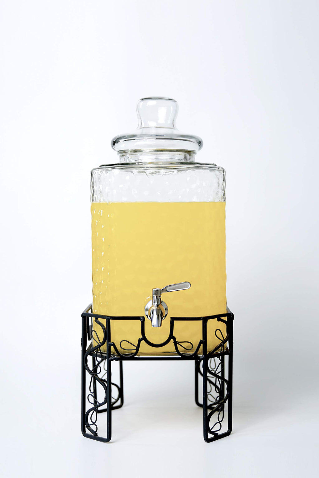 2.5 Gallon Glass Beverage Dispenser with Stainless Steel Spigot F72115