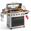 6 Burner Propane Gas Grill with Infrared Side Burner D97781