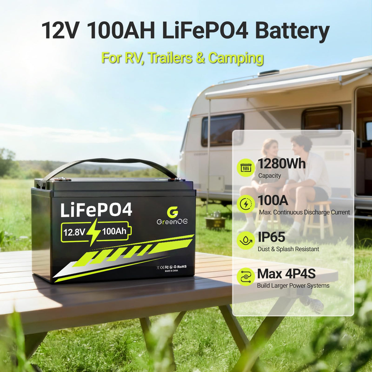12V 100Ah LiFePO4 Deep Cycle Battery Q846581