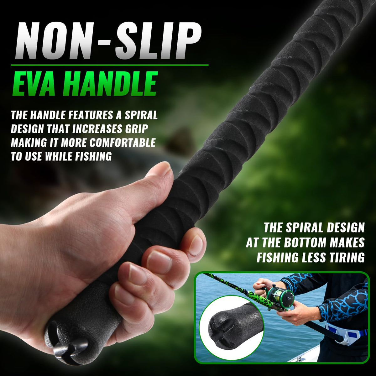 Carbon Fishing Rod with Solid Tip D424
