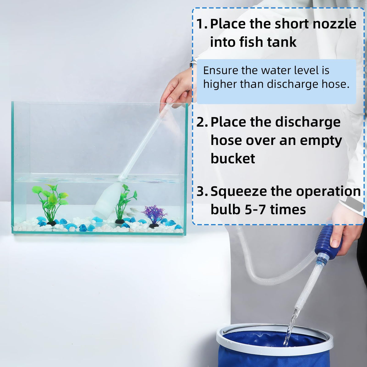 Aquarium Vacuum Siphon 5 in 1 Cleaning Set N611
