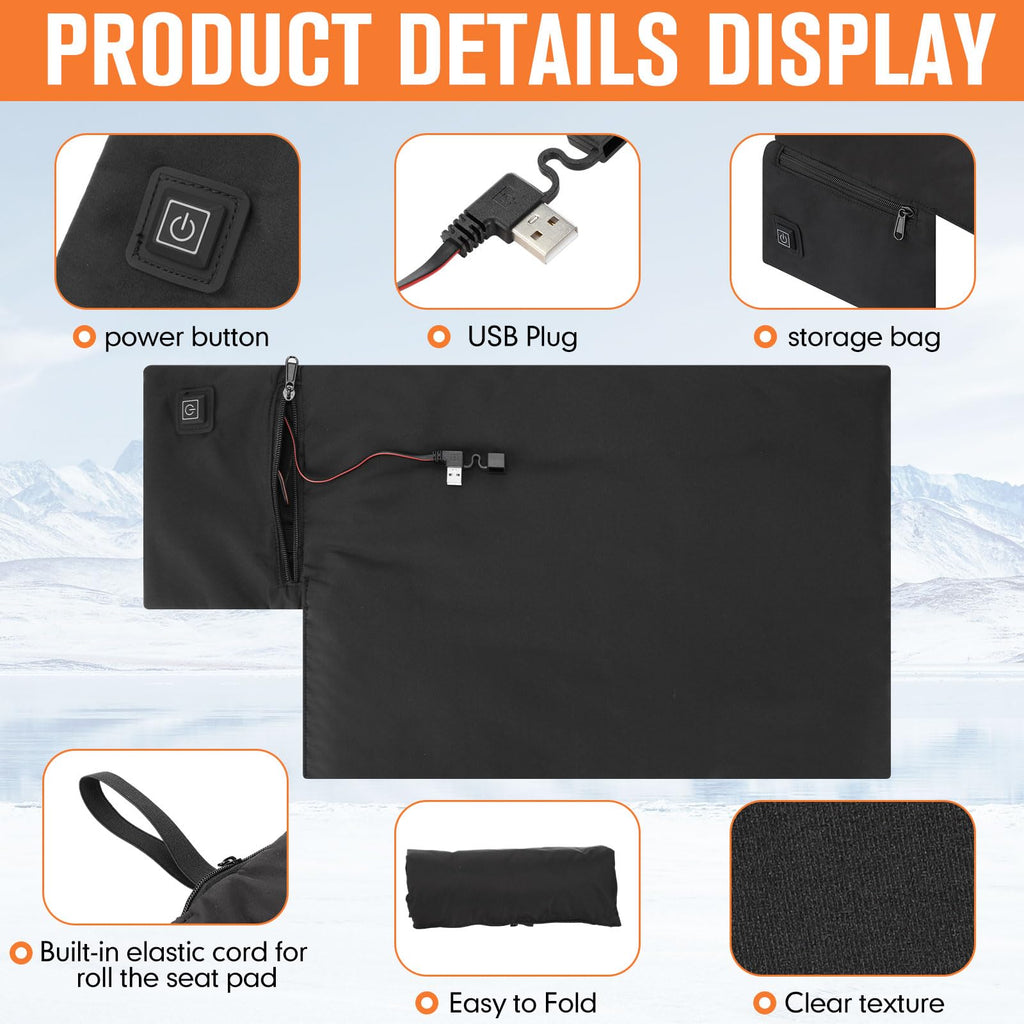 2 Pack Heated Stadium Seat Cushion W15902