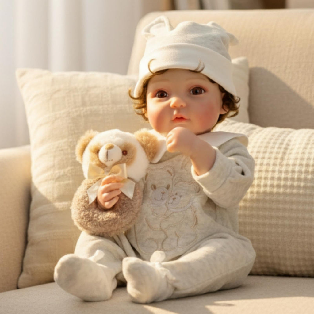 20-Inch Realistic Reborn Baby Doll with Hand-Rooted Hair X508