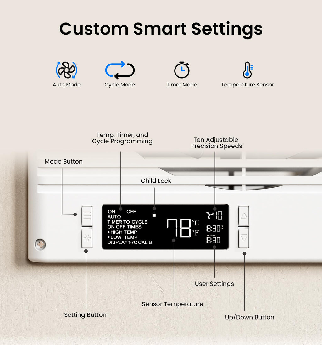 8" Room to Room Ventilation Fan with Remote X776