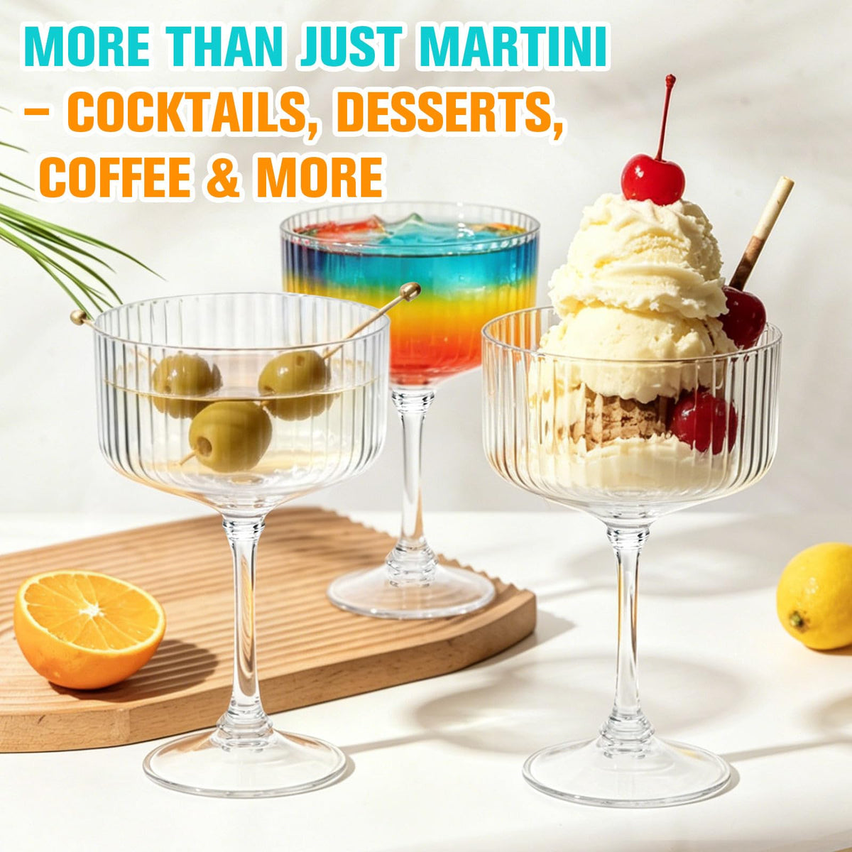 12 Pcs 10oz Plastic Martini Glasses O77235