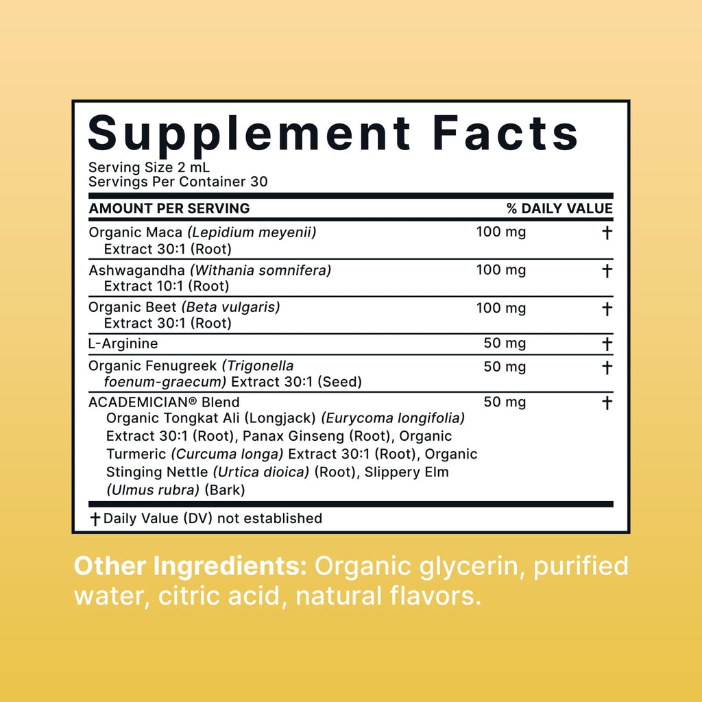 Ashwagandha MACA L Arginine Beet Root Fenugreek Liquid 60ML Y5965