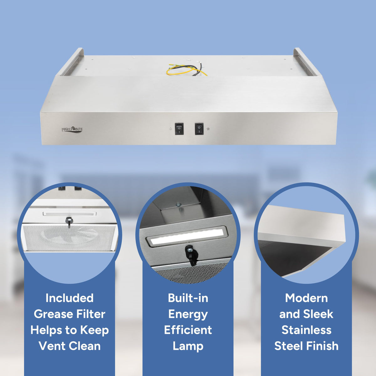 12V RV Range Hood 20" Stainless Steel G70301