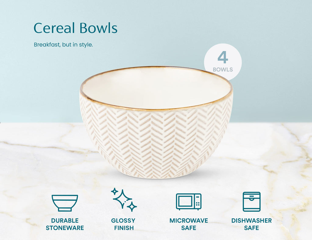 Ceramic Soup Bowls Set of 4, 26 oz P3707