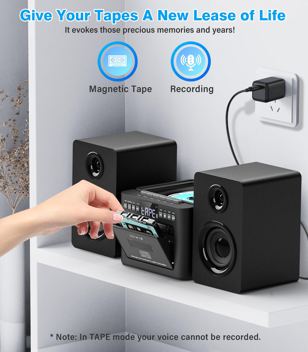 Home Stereo System with CD and Cassette Player T487