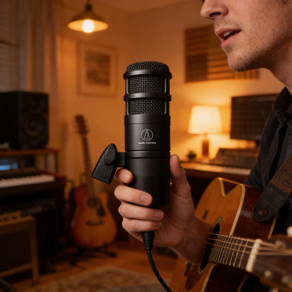 Hypercardioid Dynamic Podcast Microphone Bundle with Pop Filter, Boom Arm, XLR Cable M14532