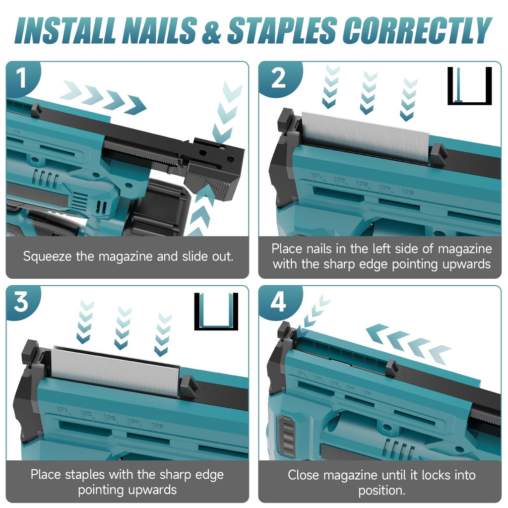 18 Gauge 2 in 1 Cordless Brad Nailer & Staple Gun N484262
