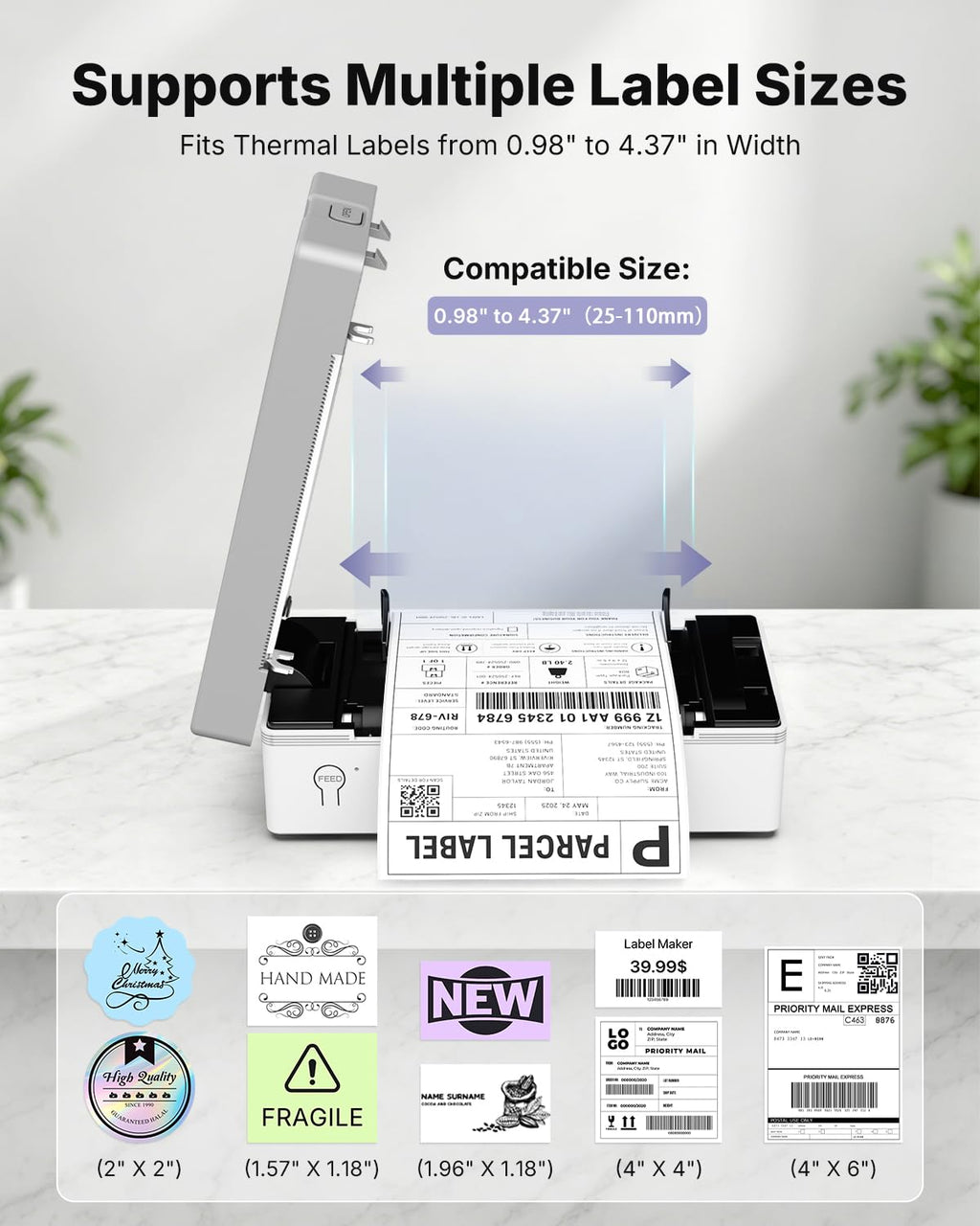 Bluetooth Thermal Shipping Label Printer Z41148