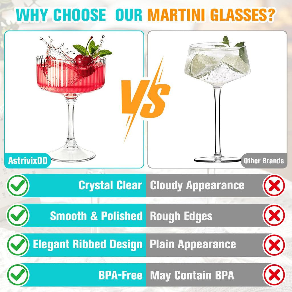 12 Pcs 10oz Plastic Martini Glasses O77235