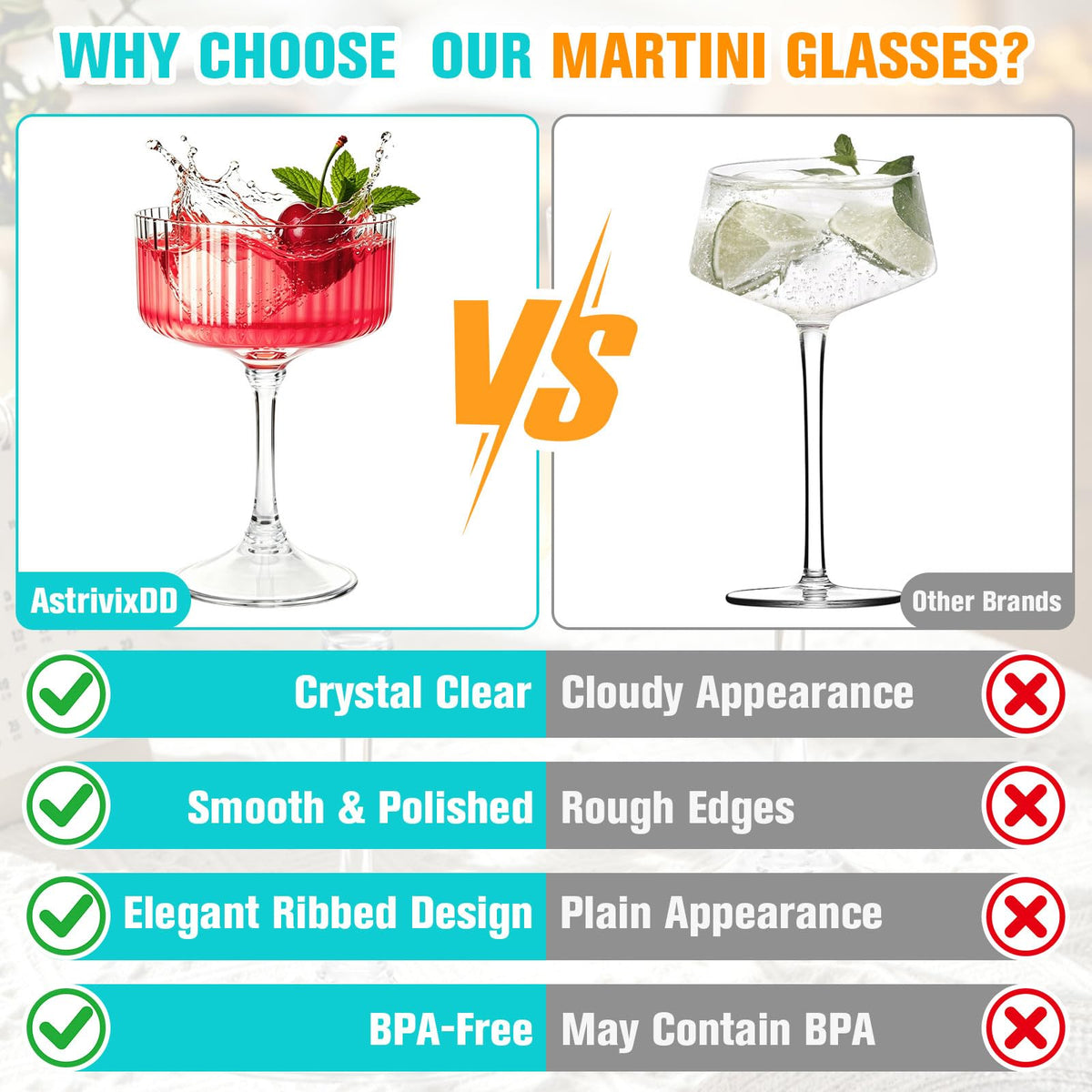 12 Pcs 10oz Plastic Martini Glasses O77235